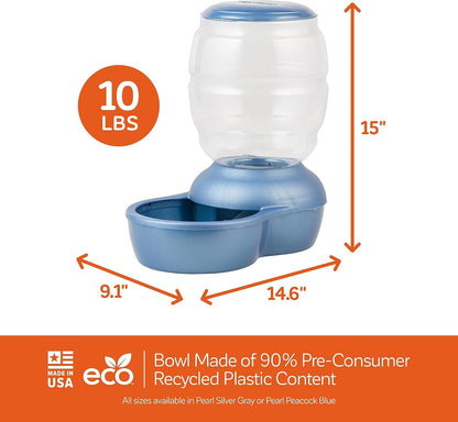 Petmate Replendish Feeder Automatic Cat and Dog Feeder, Pearl Peacock Blue, 10 LB, Made in USA5