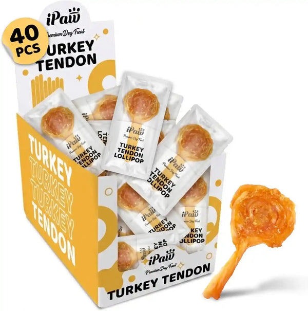 Ipaw 10 Pcs Value Pack Turkey Tendons Ring for Dog, All Natural Human Grade | Single Protein, Hypoallergenic, Grain Free, Rawhide Alternative Dog Treats, Us-Sourced Turkey7