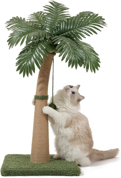 40'' Tall Cat Scratching Post Cat Tree, Curved Design Cat Scratcher Post with 3 Interactive Balls, Natural Sisal Rope Cat Scratching Posts for Indoor Cats Adults Kittens, Multi-Combinable (Style A)10
