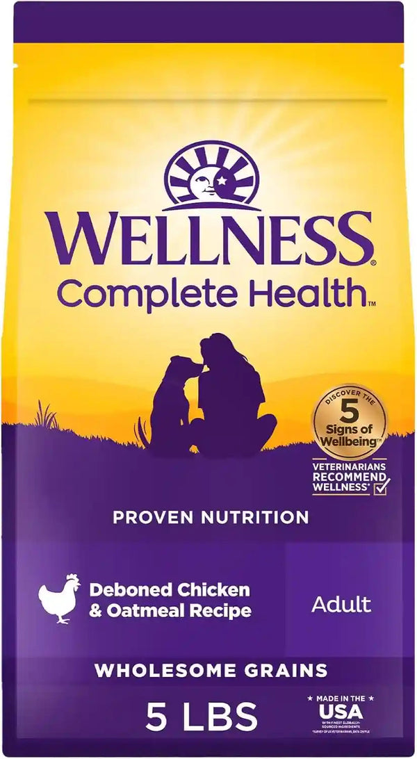 Wellness Complete Health Adult Dry Dog Food, Wholesome Grain Kibble, Natural, Chicken and Oatmeal Recipe, 30 Lb Bag17