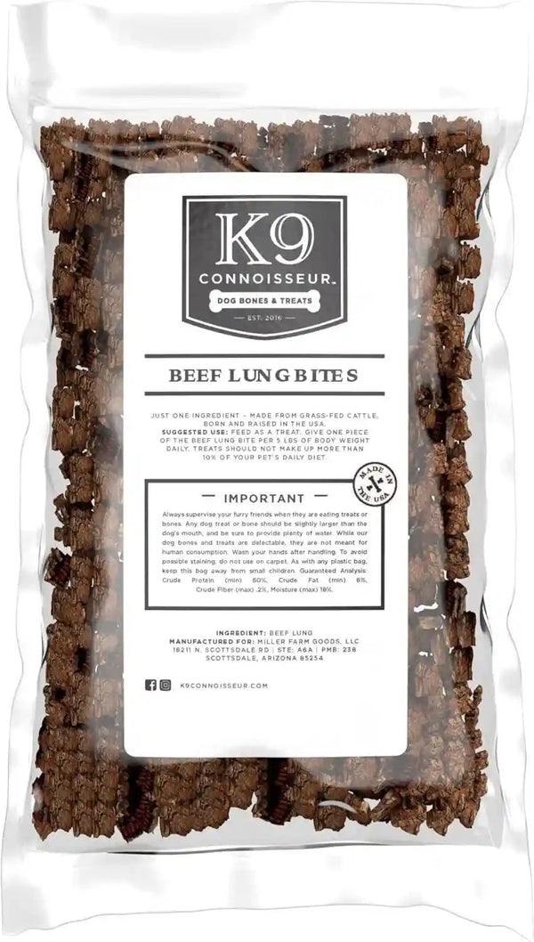 K9 Connoisseur Beef Lung Dog Treats - USA Made Single Ingredient Dog Treat | Bulk Dogs Treat, Grain Free, Low Calorie, Training, for All Breeds & Sizes - 2.5 Lbs7
