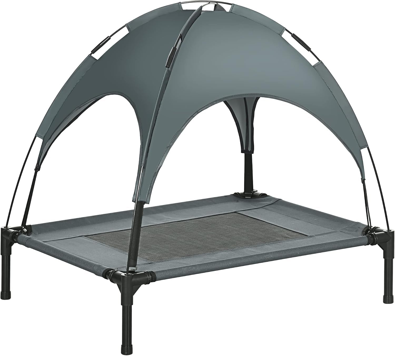 pawhut-elevated-portable-dog-cot-cooling-pet-bed-with-uv-protection-canopy-shade-48-inch-large-pet-bed-outdoor-dog-cot-uv-protection-shade-camping