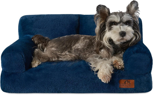 Hollypet Small Dog Large Cat Bed Puppy Couch Beds for Pets up to 25 Lbs | Fluffy Dog Cat Couch Plush Soft Warming Pets Beds with Machine Washable Cover and Non-Slip Bottom24
