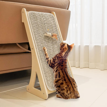 PETKARAY Couch Corner Cat Scratcher, 28.5" Sisal Scratching Post for Cats | Corner Wall Scratch Pad for Furniture Protection, Large Vertical Cat Scratching Post with Plush Base8