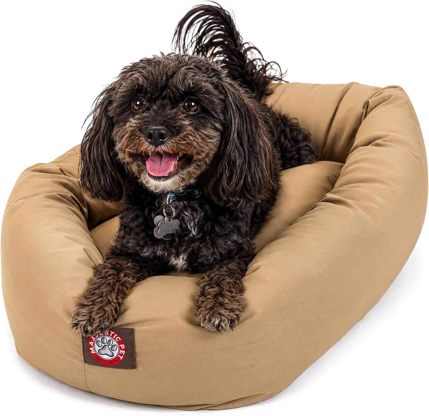 majestic-pet-40-inch-bagel-calming-dog-bed-washable-cozy-soft-round-dog-bed-with-spine-support-for-dogs-to-rest-their-head-fluffy-donut-dog-bed-40x29x9-inch-round-pet-bed-large-blue