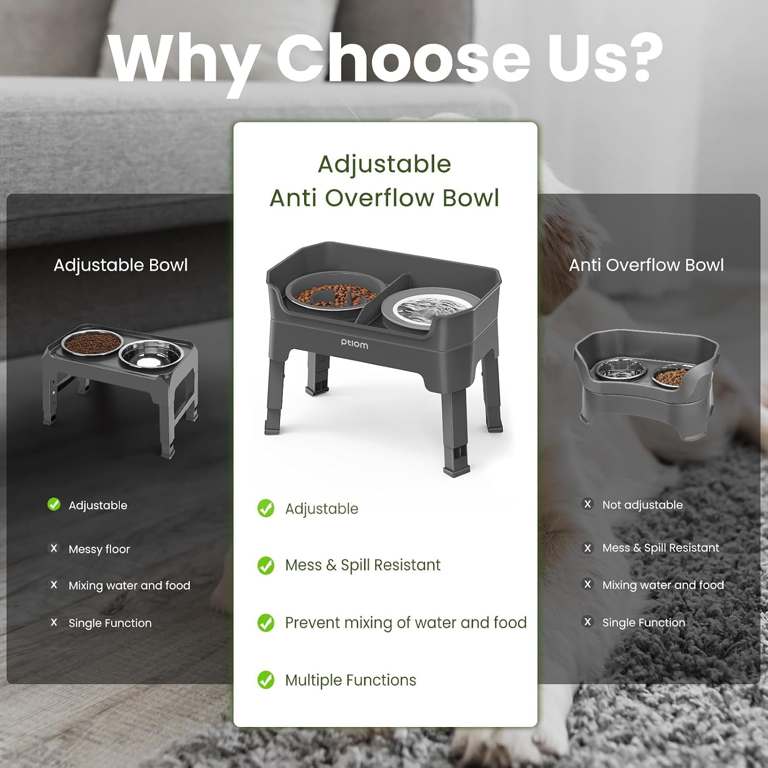 4-in-1-elevated-slow-feeder-dog-bowls-4-height-adjustable-mess-proof-raised-dog-bowl-stand-with-no-spill-dog-water-bowl-stainless-steel-dog-food-bowl-slow-feeder-for-large-medium-small-dogs-pets