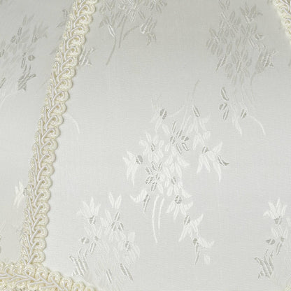 Large Cream Scallop Dome Lamp Shades 6X17X12X11 (Spider) Set of 2 | 6" Top X 17" Bottom X 11" High Replacement for Table + Floor Lamps Hardback Shade Pre-Assembled Floral Harp + Finial2