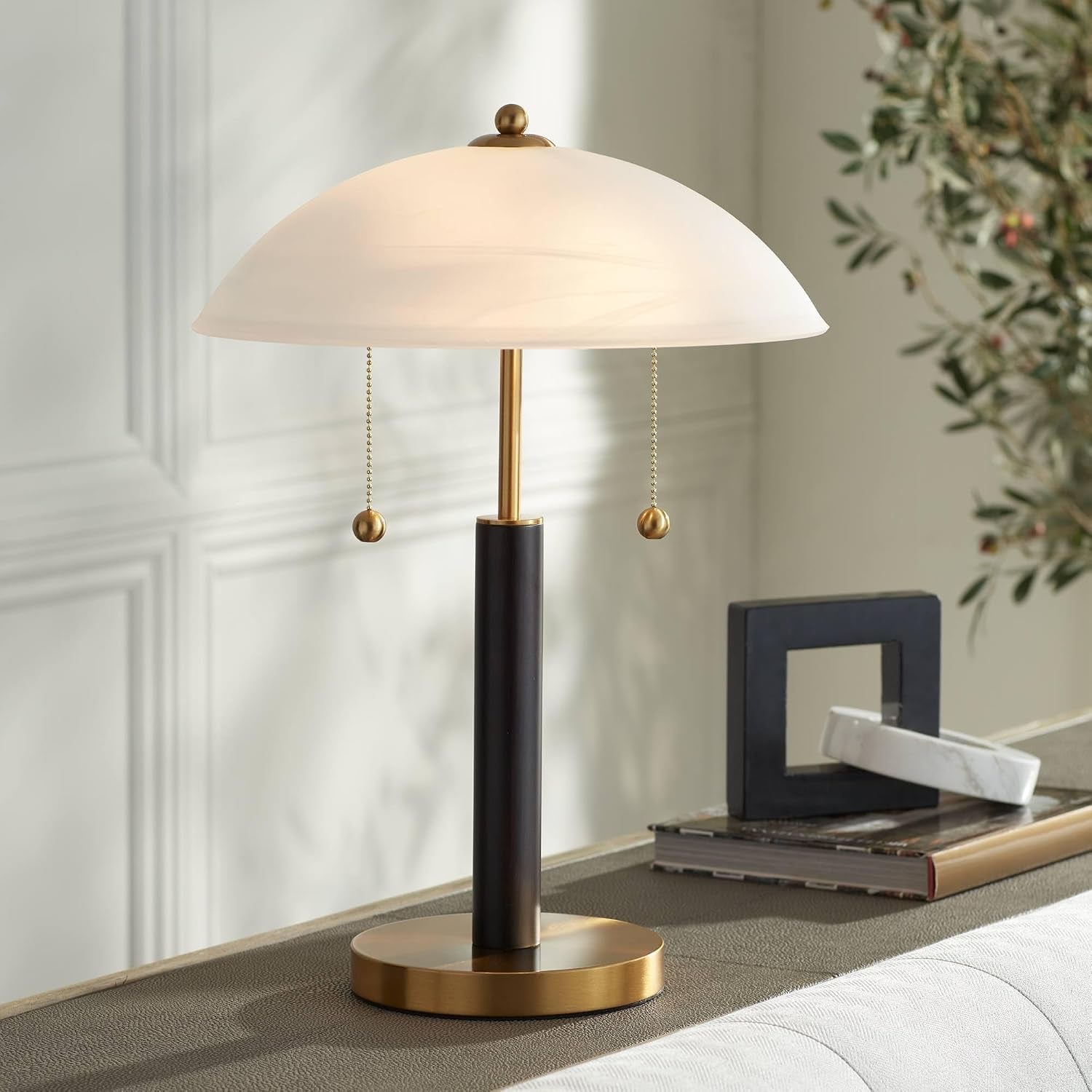 orbital-19-1-2-small-table-lamp-gold-wood-modern-pull-chain-mid-century-dome-frosted-glass-white-brown-metal-bedroom-living-room-nightstand-bedside-office-kids-house-home-family