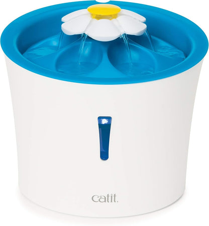Catit Flower Fountain with Triple Action Filter, Cat Drinking Water Fountain, 3 L, Green | Cat Drinking Water Fountain13