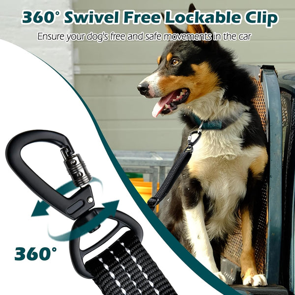 Petbonus Truck Bed Dog Leash, Functional Safety Dog Truck Bed Tether | for 1 Dog, Truck Bed Tie down System, Adjustable, Pick-Up Bed Restraint Lead, Ratchet Tightening Car Harness Belt, Black4