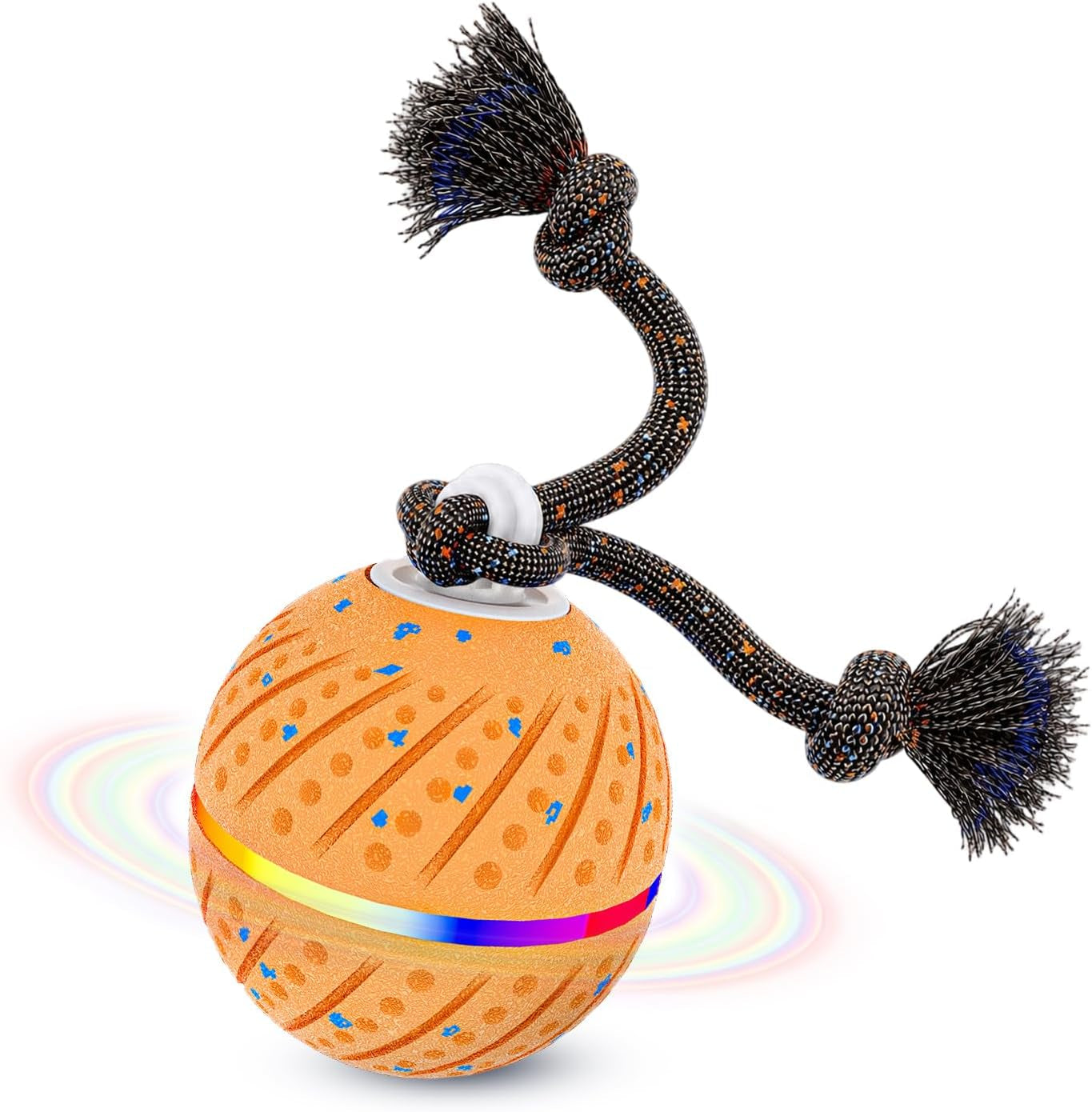 smart-interactive-dog-toys-ball-for-aggressive-chewers-medium-large-e-tpu-auto-moving-bouncing-ball-2-modes-with-rgb-lights-bird-sounds-bite-resistant-rope-ip54-waterproof-type-c-fast-charge