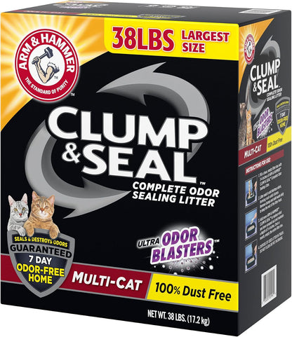 Arm & Hammer Clump & Seal Litter, Multi-Cat Litter 38 Lb.16