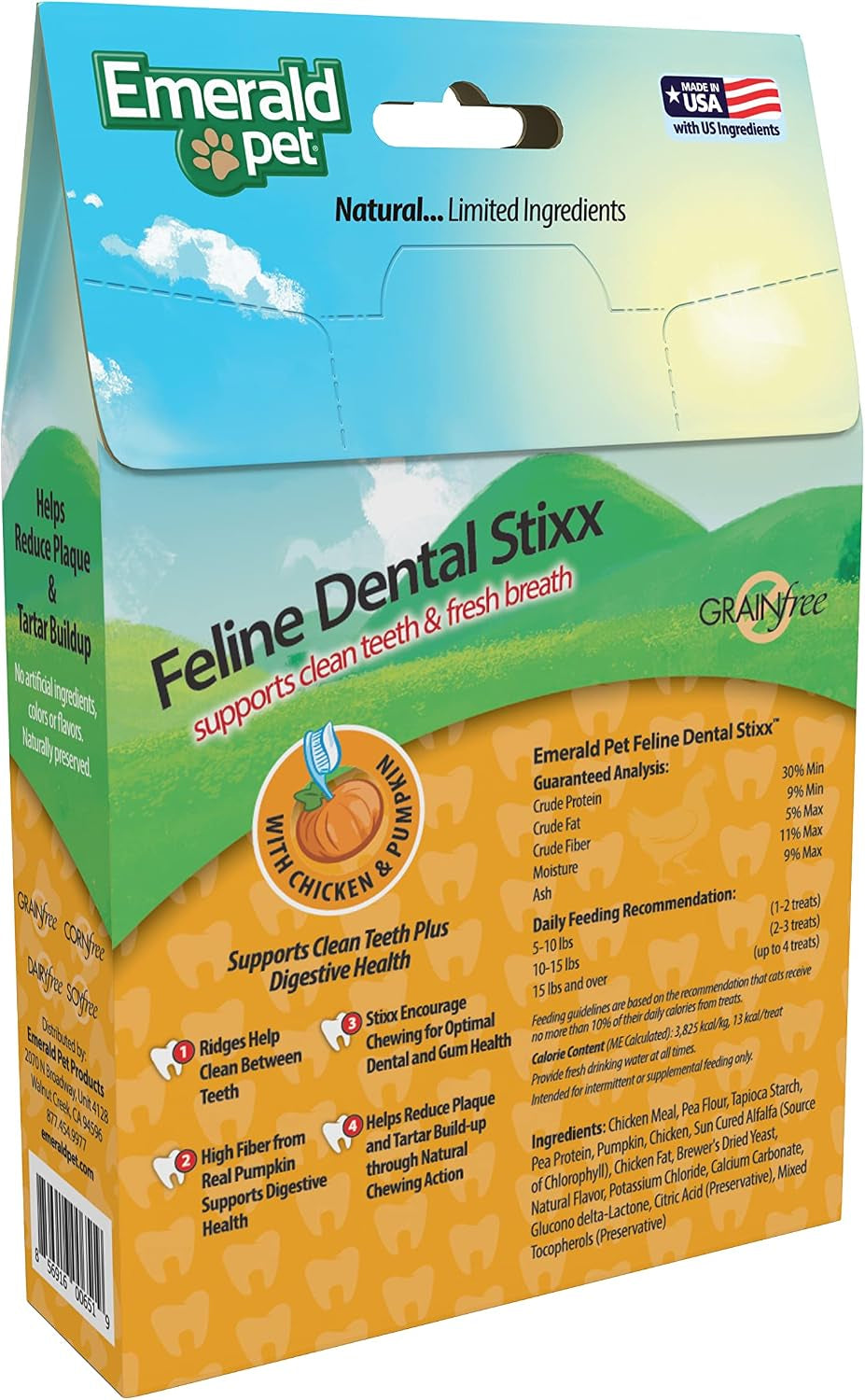emerald-pet-grain-free-chicken-cat-dental-treats-crunchy-dental-sticks-for-cats-to-clean-teeth-reduce-plaque-tartar-freshen-breath-pumpkin-for-digestive-health-natural-cat-chews-3-6-oz