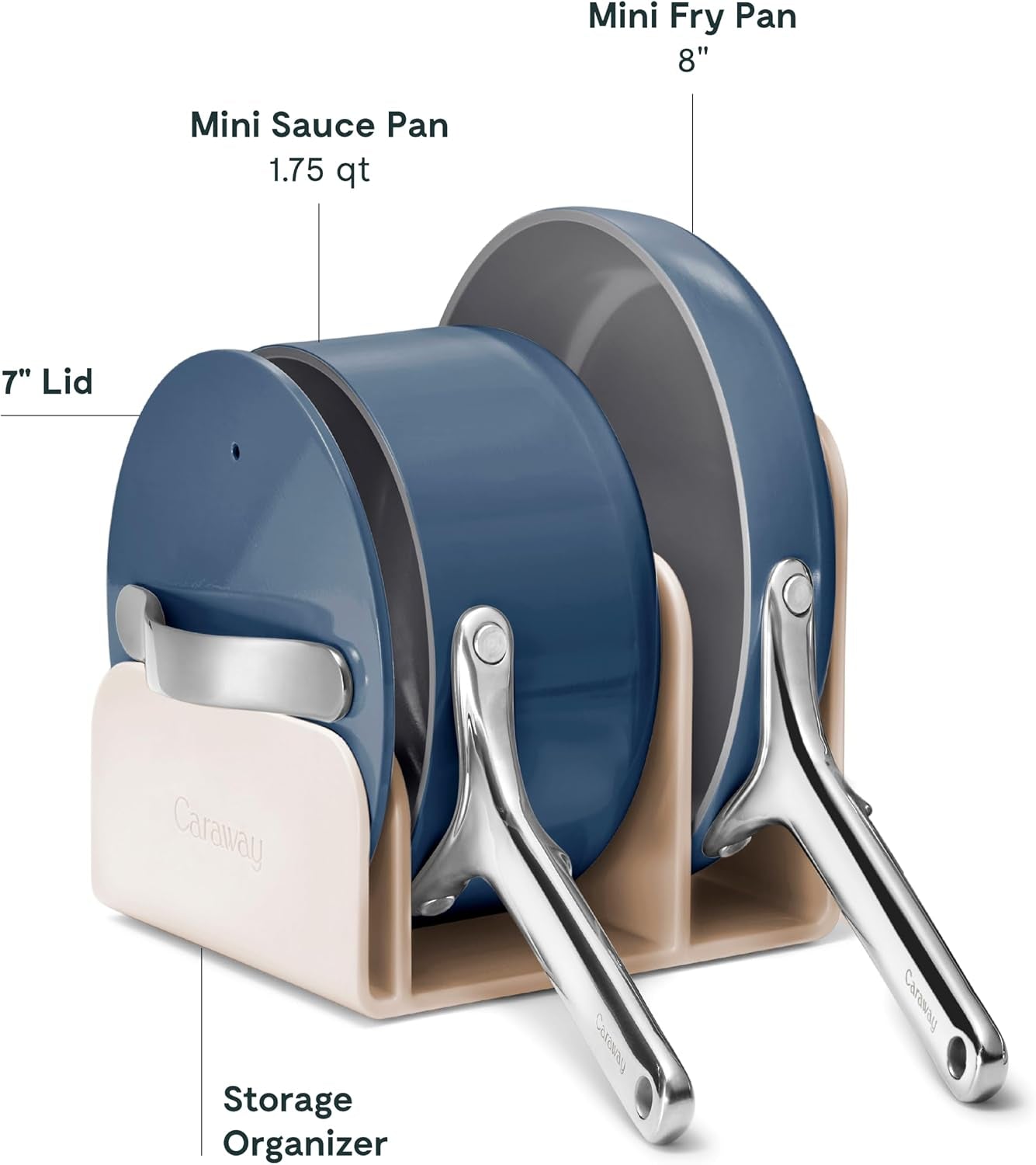 caraway-non-stick-ceramic-mini-cookware-set-ceramic-fry-pan-1-05-qt-8-sauce-pan-1-75-qt-and-storage-rack-non-toxic-ptfe-pfoa-free-navy
