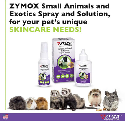 Zymox Small Animal & Exotic Topical Solution, 1.25 Oz. – Supports Healthy Skin & Ears for Dog, Cat, Rabbit, Guinea Pig, Ferret, Hamster, Chinchilla, Monkey6