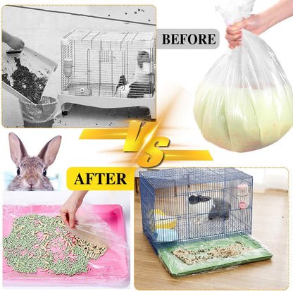 Upcessory 50 Pcs Disposable Cage Liners, Clear Plastic Rabbit Cage Liner Bag, Universal Toilet Film for Bunny, Hamster, Totoro, Hedgehog, Guinea Pig and Small Animals. | Universal Toilet Film for Bunny, Hamster, Totoro, Hedgehog, Guinea Pig and Small Animals(50Pcs, 47In)6