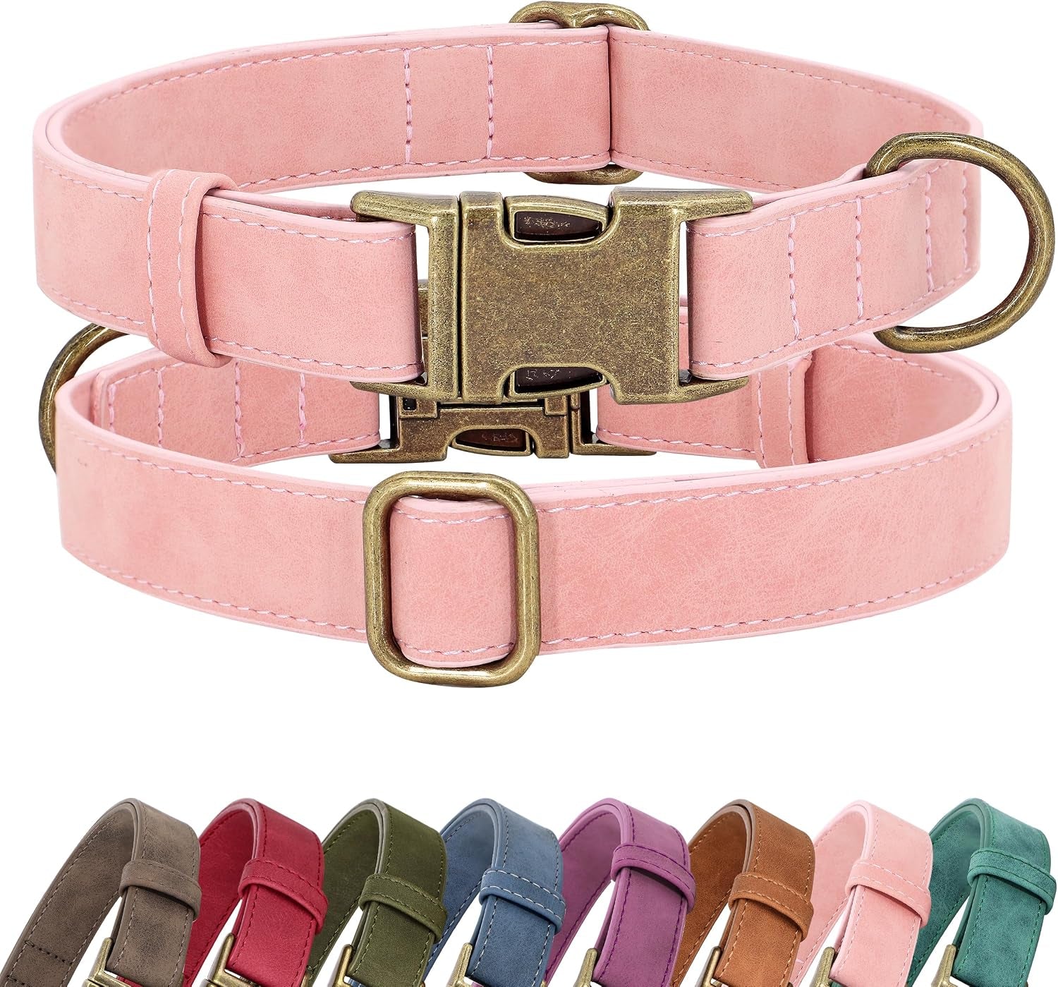 didog-soft-pu-leather-dog-collar-for-small-dogs-quick-release-blue-s-comfort-for-daily-walking-backyard-stylish-for-photography-metal-buckle-d-ring-easy-wipe-clean-adjustable-neck-10-15