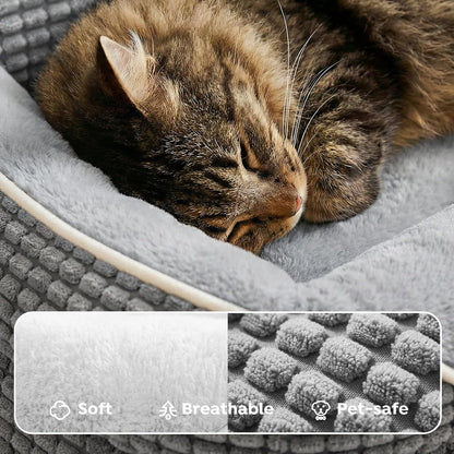 Veehoo Square Dog Bed Medium Size Dog, Orthopedic Dog Bed Couch Sofa, 36" | Washable & Medium Dog Bed for Indoor, Egg-Crate Memory Foam Dog Bed with Sides, Removable Cover, High Back Non-Slip Bottom5