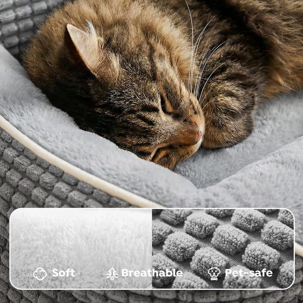 Veehoo Square Dog Bed Medium Size Dog, Orthopedic Dog Bed Couch Sofa, 36" | Washable & Medium Dog Bed for Indoor, Egg-Crate Memory Foam Dog Bed with Sides, Removable Cover, High Back Non-Slip Bottom5