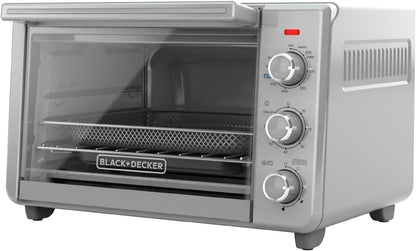 BLACK+DECKER 6-Slice Air Fry Toaster Oven, 5-In-1 Countertop Oven | Large Toaster Oven with Air Fry, Eventoast Technology and Room for Six Slices or a 12-Inch Pizza.1