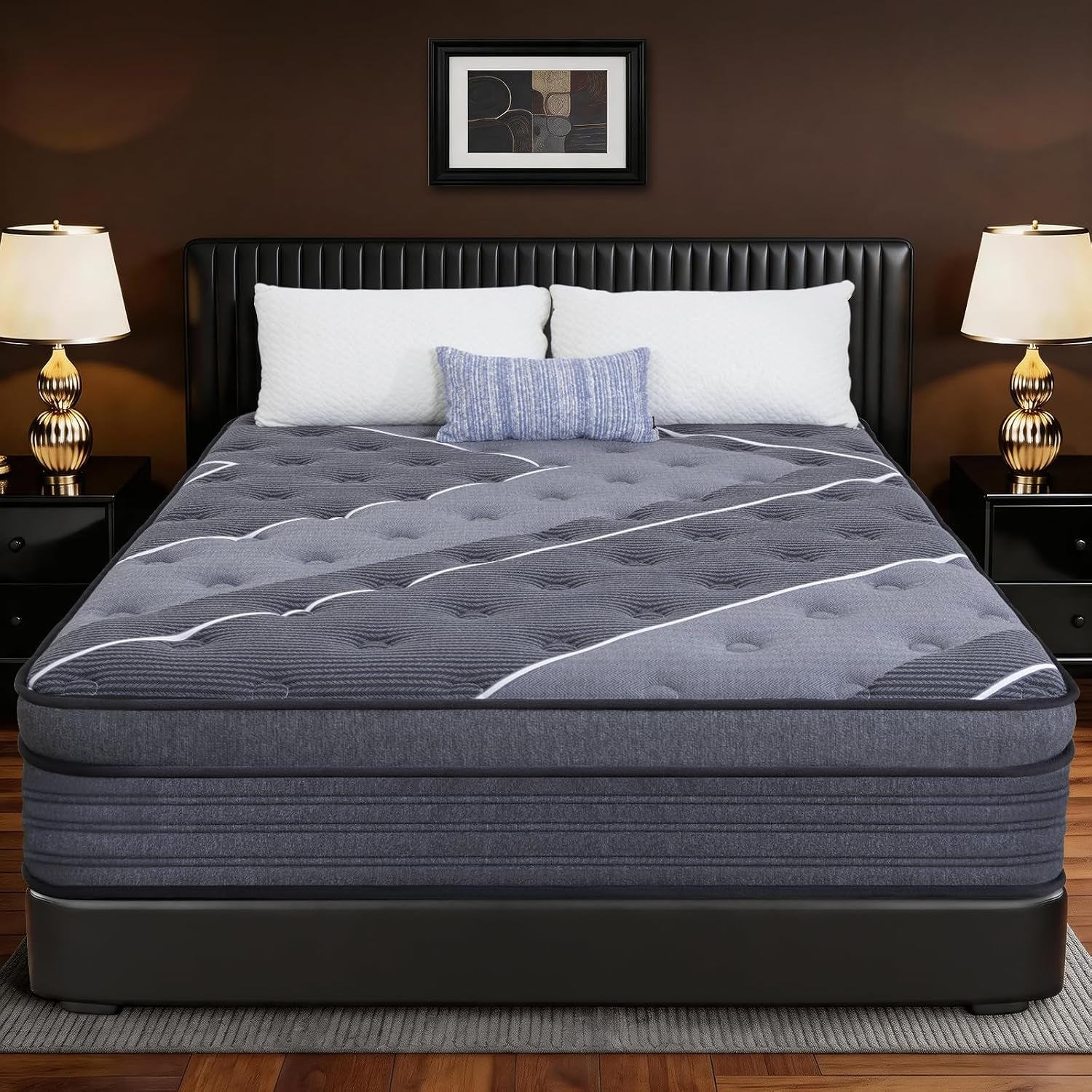 full-mattress-12-inch-luxury-hotel-level-cooling-hybrid-mattress-in-a-box-upgraded-cooling-gel-memory-foam-pocket-springs-relieve-back-waist-pain-extra-back-support-medium-firm-365-night-trial