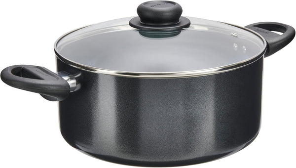 Everyday round Dutch Oven with Lid, Ceramic Nonstick Aluminum, Deep‑Walled Construction for Even Heating, Non‑Toxic PTFE & PFOA Free, 4.7‑Quart, Black8