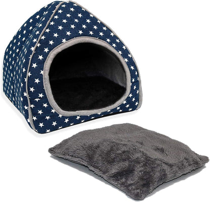 BWOGUE Guinea Pig Bed Hideout, Washable Hamster Cave for Small Animals | Removable Cushion for Cleaning, Warm Fleece Nest, Washable Bed, 10.23 X 10.23 X 11 In, Dwarf Rabbits Hedgehogs7