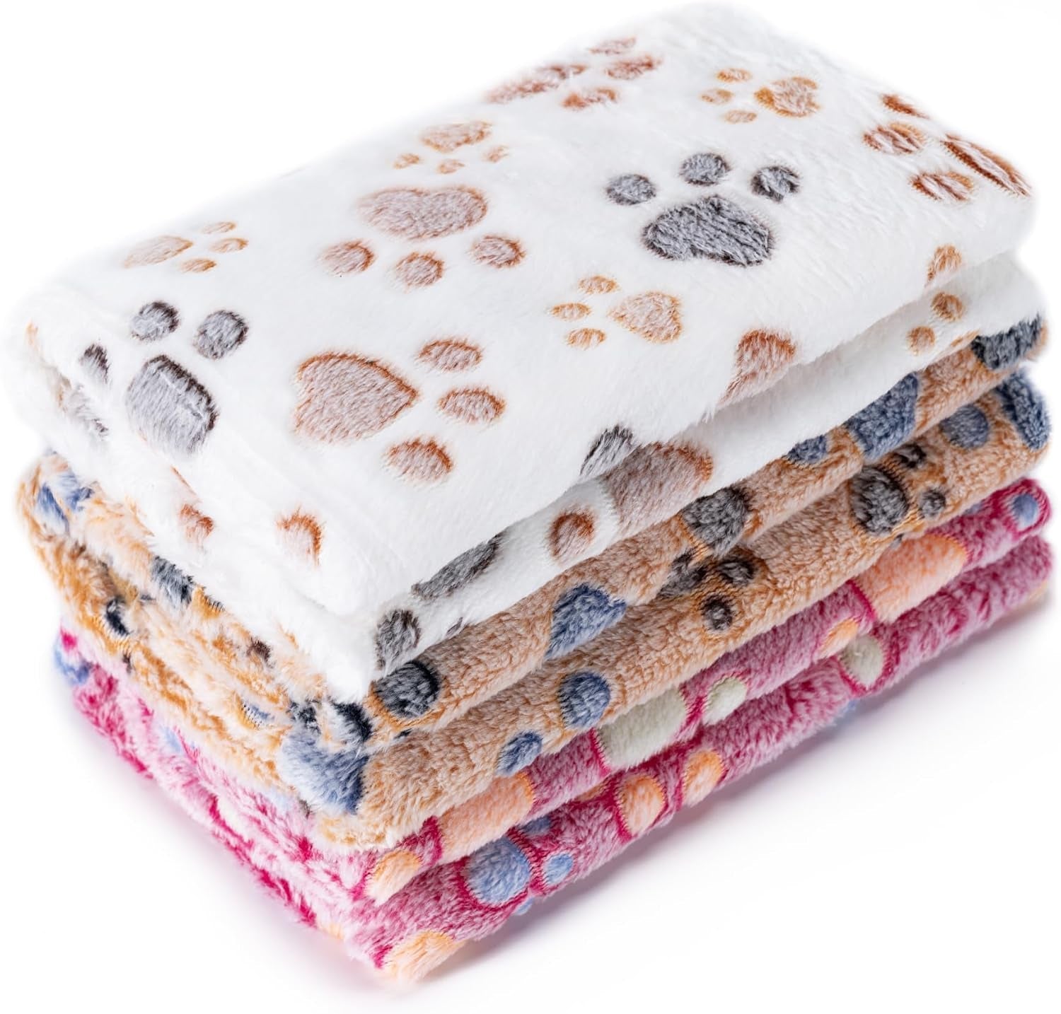 1-pack-3-blankets-super-soft-fluffy-premium-fleece-pet-blanket-flannel-paw-printed-throw-for-dog-puppy-cat-small-23x16-brown-pink-white