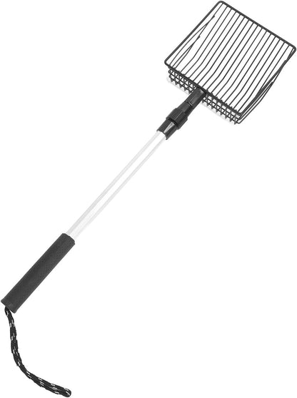 Qiilu Metal Poop Scoop Extendable Cat Litter Scoop Lightweight Versatile Fine Screen Long Handle Pooper Scooper Cat Poop Sifter Pet Supplies Cats Litter & Housebreaking Scoops (Model a 2 Section5