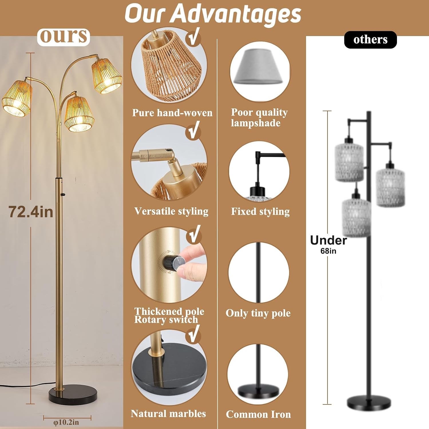 gold-rattan-floor-lamp-for-living-room-72-3-light-boho-lamp-heavy-natural-marble-base-1-2-3-light-rotary-switch-wicker-shades-for-reading-corners-bedrooms