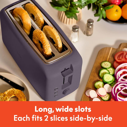 Fits-Anywhere™ Slim Toaster, 4 Slice Extra Long & Wide Slot, Plum4