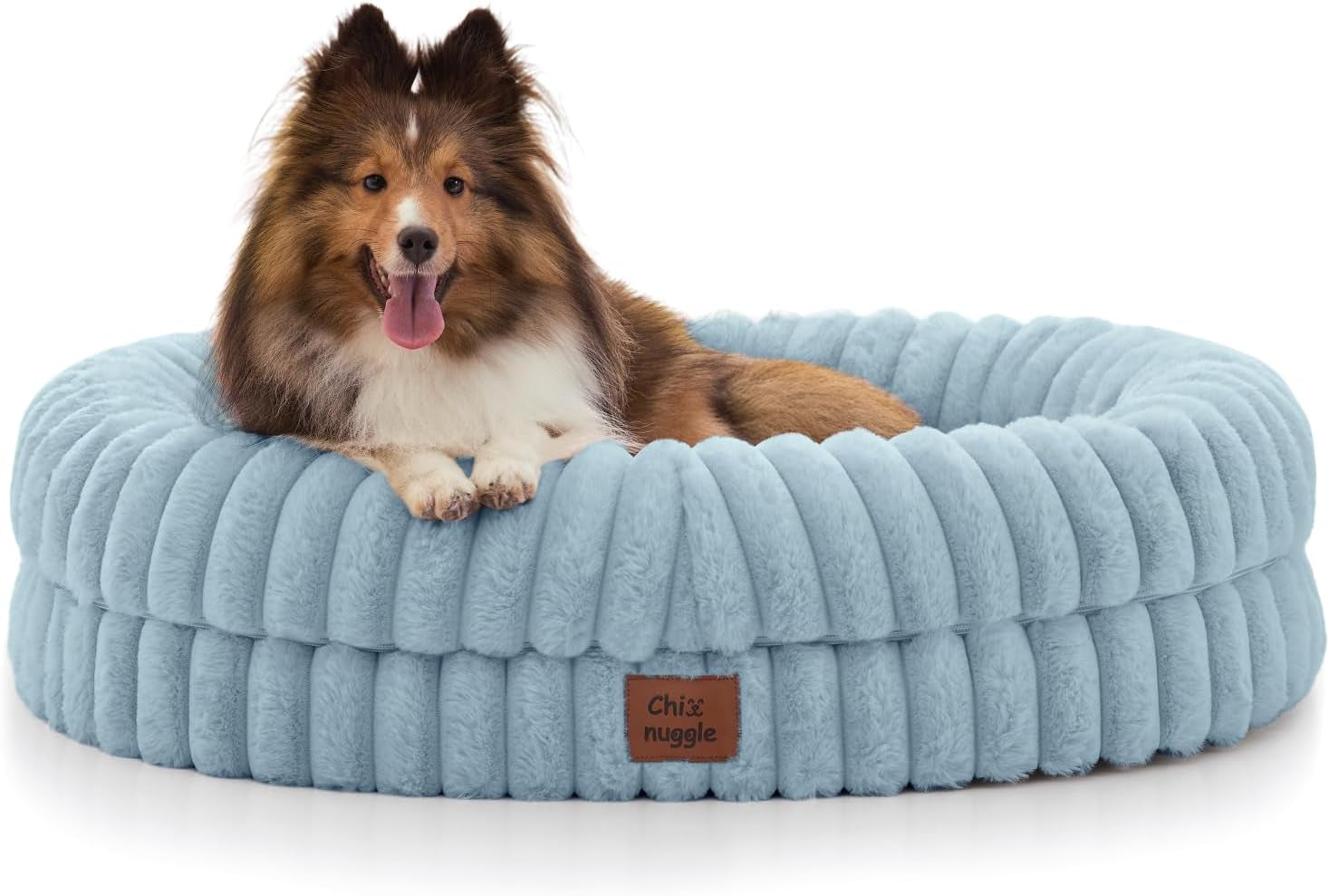 chixnuggle-orthopedic-dog-bed-washable-cover-faux-fur-bolster-pet-couch-waterproof-egg-crate-foam-non-slip-bottom-for-small-medium-dogs-dark-grey-30-24-7-dog-sofa-puppy-bed