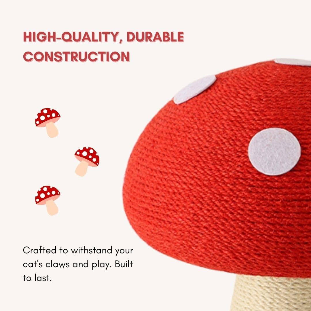 mushroom-cat-scratching-post-unique-design-sisal-wrapped-ideal-for-medium-and-small-cat-cat-scratcher-cute-with-100-sisal-covered-scratching-post