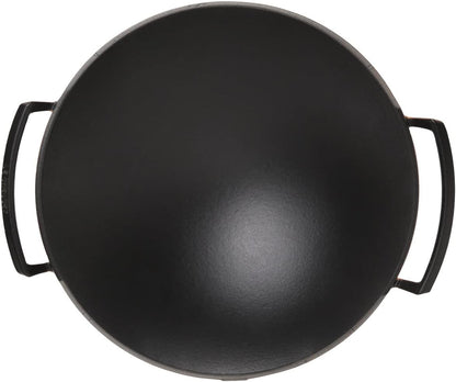 Le Creuset Enameled Cast-Iron 14-1/4-Inch Wok with Glass Lid, Cobalt Blue3