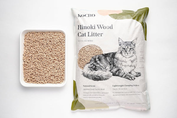 KOCHO Hinoki Wood Cat Litter Ultra Lightweight, Fresh Scent of Japanese Cypress (7Pcs Pack (23.8LB))2