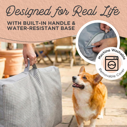 Best Friends by Sheri Cool & Cozy Dog Cooling Bed, Orthopedic Comfort with Shredded Foam & Plush Polyfill, Water Resistant Base & Washable Cover, Dogs & Puppies, Gray, Small, 30" X 20"4
