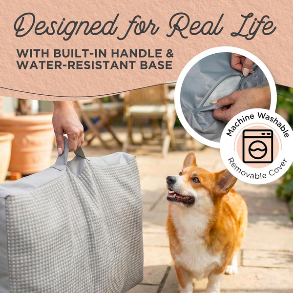 Best Friends by Sheri Cool & Cozy Dog Cooling Bed, Orthopedic Comfort with Shredded Foam & Plush Polyfill, Water Resistant Base & Washable Cover, Dogs & Puppies, Gray, Small, 30" X 20"4