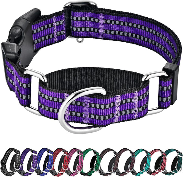 Martingale Collars for Dogs, Reflective Escape Proof Training Dog Collars with Quick Release Buckle,Adjustable No Slip Nylon Dog Collar for Medium Pets1