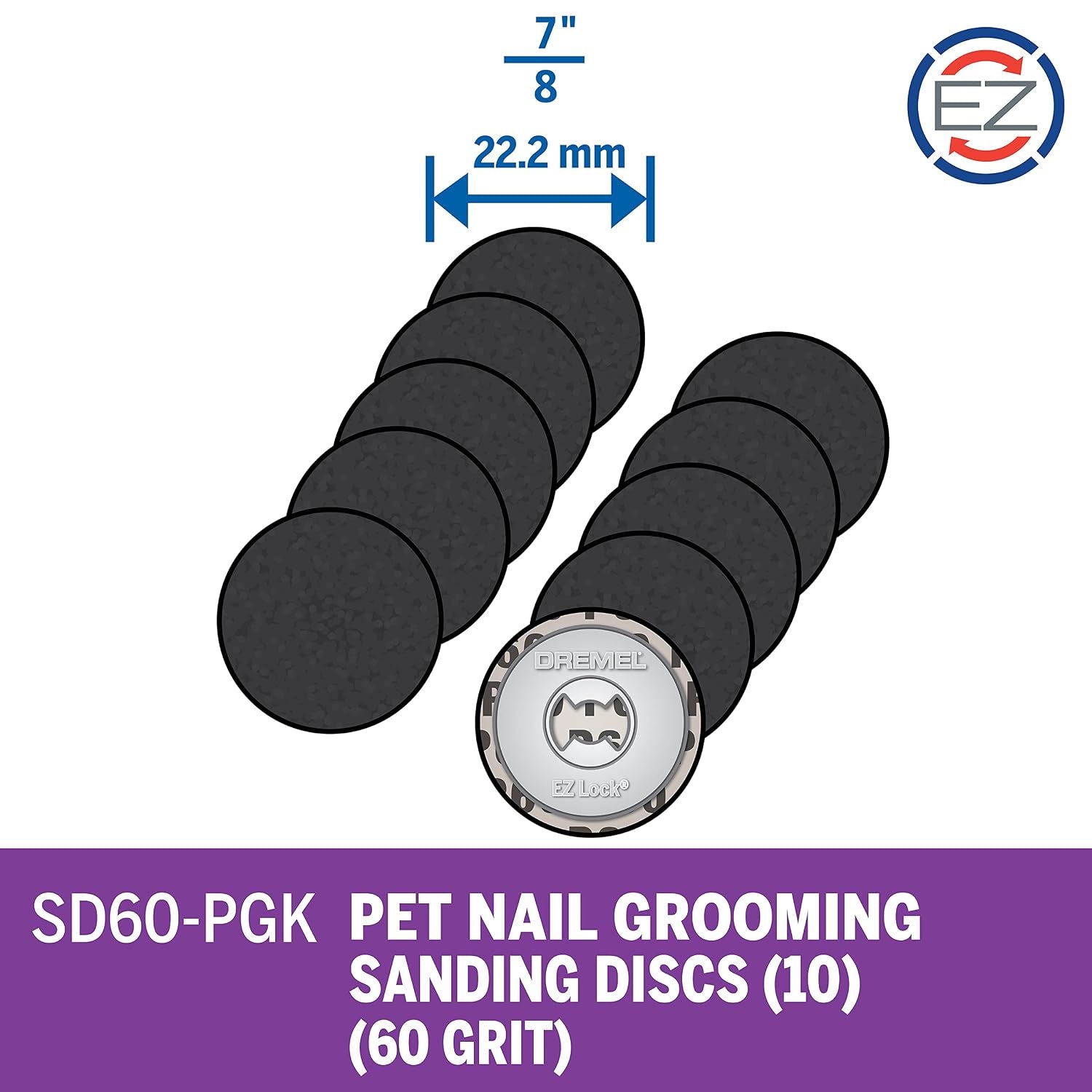 dremel-sd60-pgk-ez-lock-pet-nail-grooming-sanding-discs