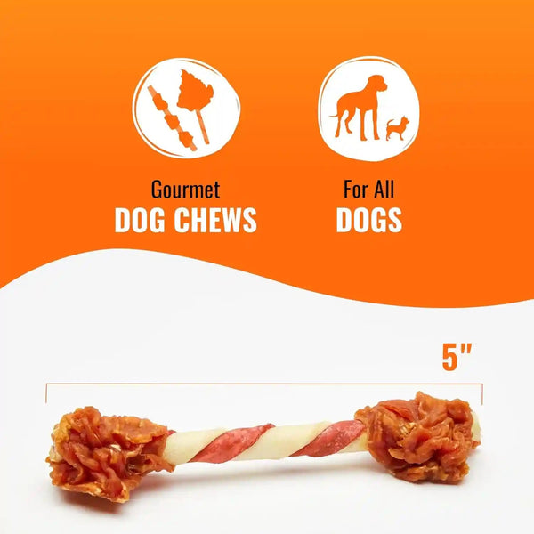 GOOD 'N' FUN Triple Flavor Double Pops Treats for Dogs, Long-Lasting Chews Made with Real Chicken, Beef Hide and Pork Hide, 12 Oz3