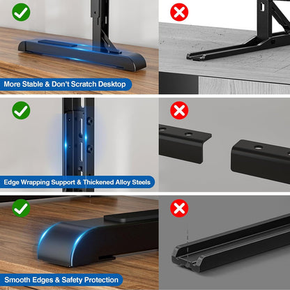 Universal TV Stand for 19-75 Inch LCD LED Tvs, Height Adjustable TV Legs Replacement Hold up to 110 Lbs, Table Top TV Stand Base, Max VESA 800X600Mm4