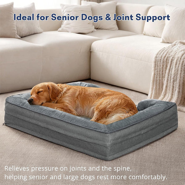 Dog Bed for Extra Large Dogs, 44-Inch Orthopedic XL Waterproof Pet Beds | Aodisman Big Size Pet Bed with Sides,Comfort Thick Egg-Crate Foam,Dog Crate Pad & Couch Bed,Washable Cover & Non-Slip Bottom2