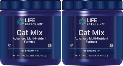 Life Extension Cat Mix, Cat Food Supplements, Heart Health, Probiotics, L-Arginine, Taurine, B12, Folic Acid, Vitamin C, Vitamin E, Rosemary, Nutrient Absorption, Gluten-Free, Non-Gmo, 85 Servings | with Probiotics, L-Arginine, Taurine, B12, Folic Acid, Vitamin C & E & Rosemary for Heart Health & Nutrient Absorption9