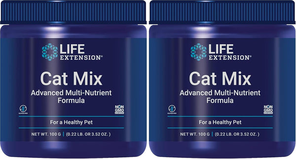 Life Extension Cat Mix, Cat Food Supplements, Heart Health, Probiotics, L-Arginine, Taurine, B12, Folic Acid, Vitamin C, Vitamin E, Rosemary, Nutrient Absorption, Gluten-Free, Non-Gmo, 85 Servings | with Probiotics, L-Arginine, Taurine, B12, Folic Acid, Vitamin C & E & Rosemary for Heart Health & Nutrient Absorption9