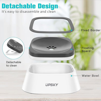UPSKY 35Oz No-Spill Pet Water Bowl, Slow Water Feeder for Dogs and Cats | Splash-Proof Bowls, Slow Drinking Pet Dish, Easy-Clean Dishwasher Safe, Portable for Travel2