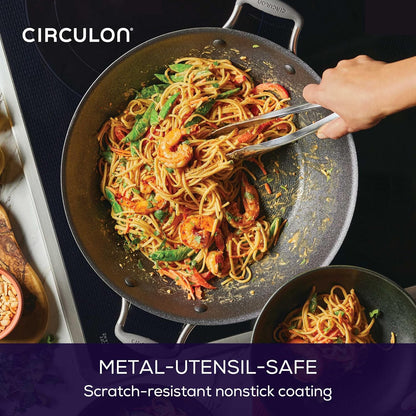 A1 Series W/Scratchdefense Nonstick Induction Wok with Lid, 14-Inch, Wok Pan with Lid, Graphite4