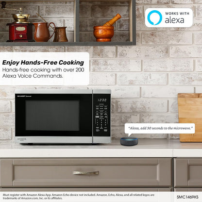 SMC1469KS 1.4 Cu. Ft. Stainless Steel Countertop Smart Microwave Oven6