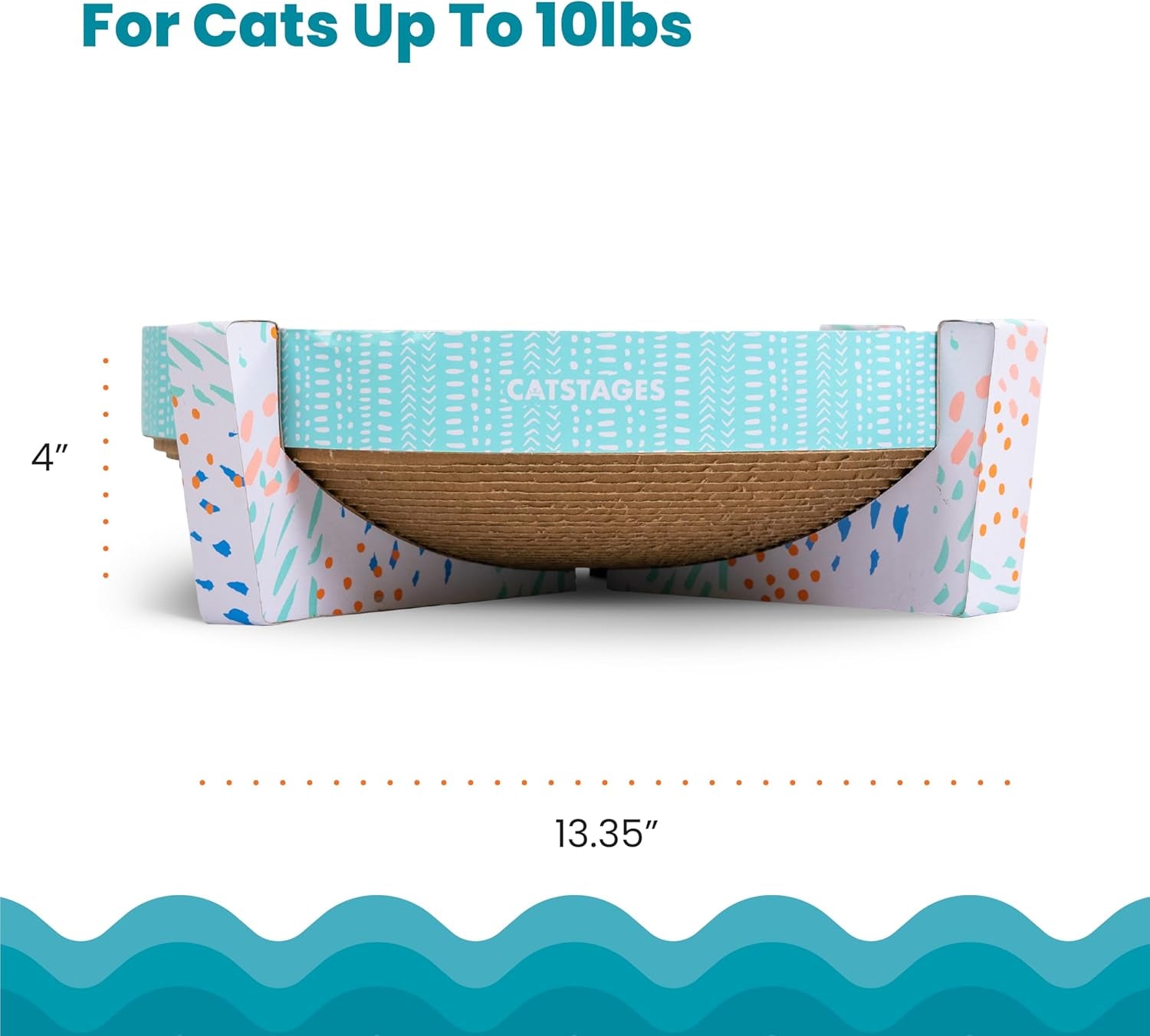 catstages-scratch-snuggle-rest-2-in-1-indoor-cat-scratcher-elevated-cat-lounger-catnip-included