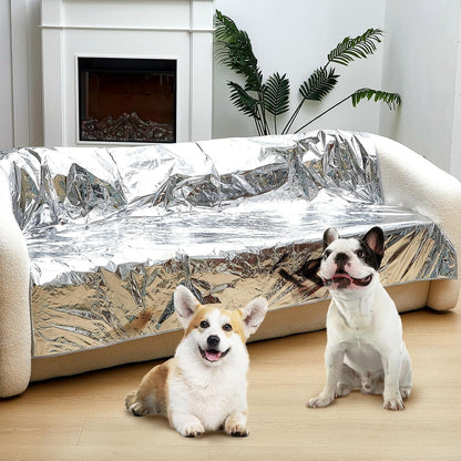Kigley 2 Pcs Pet Deterrent Mat to Keep Dogs off Couch, Non-Electric Cat & Dog Deterrent Mat Pain Free Couch Covers to Keep Pets off Furniture Bed Indoor (72.05" × 56.30",Cream)1