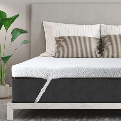 3 Inch Gel Memory Foam Mattress Topper Twin XL Size High Density Cooling Pad Pressure Relief Bed Topper (With Removable & Washable Bamboo Cover)1